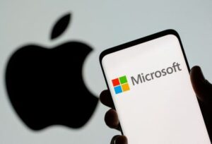 Microsoft briefly overtakes Apple as world’s most valuable company